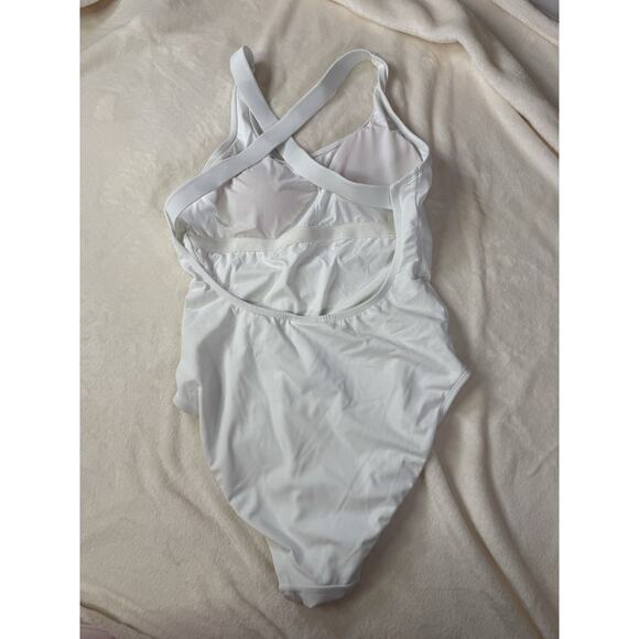 Andie Swim The Tulum One Piece Swimsuit White Ribbed Size M NWT - Picture 7 of 9